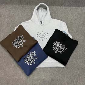 Adwysd New Sun Curl Hooded Sweatshirt and Sweatpants-2543  